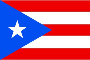 High detailed flag of Puerto Rico. National Puerto Rico flag. North America. 3D illustration.