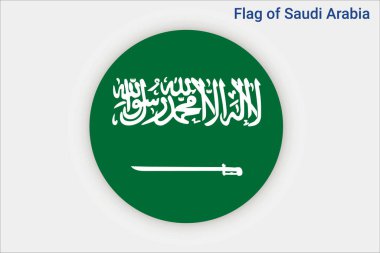 Suudi Arabistan 'ın yüksek detaylı bayrağı. Ulusal Suudi Arabistan bayrağı. Asya. 3B illüstrasyon.
