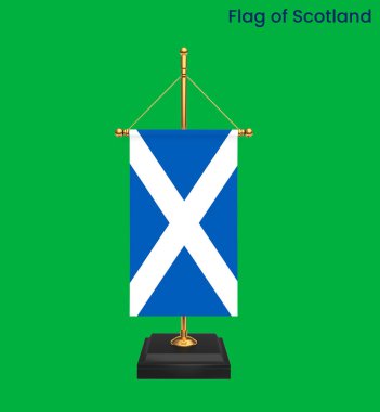 High detailed flag of Scotland. National Scotland flag. Europe. 3D illustration.