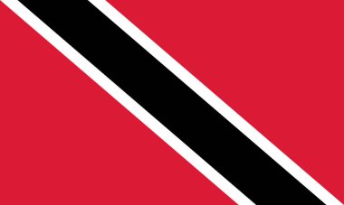 Trinidad ve Tobago 'nun yüksek detaylı bayrağı. Ulusal Trinidad ve Tobago bayrağı. Güney Amerika. 3B illüstrasyon.