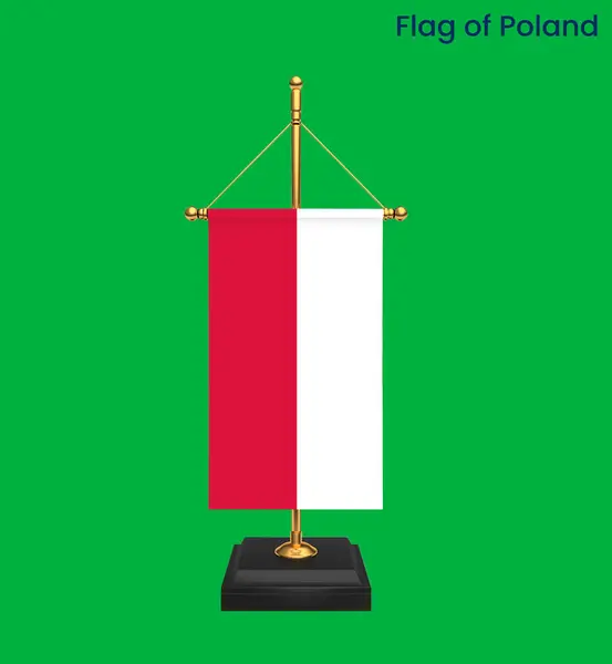High detailed flag of Poland. National Poland flag. Europe. 3D illustration.