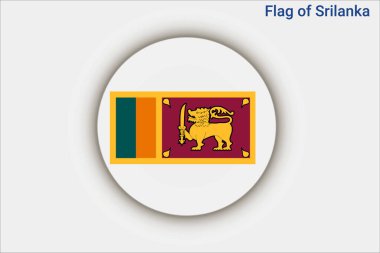 High detailed flag of Srilanka. National Srilanka flag. Asia. 3D illustration.