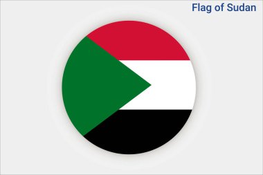 High detailed flag of Sudan. National Sudan flag. Africa. 3D illustration.
