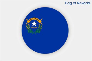 Nevada 'nın yüksek detaylı bayrağı. Nevada bayrağı, Ulusal Nevada bayrağı. Nevada eyaleti bayrağı. ABD. Amerika.