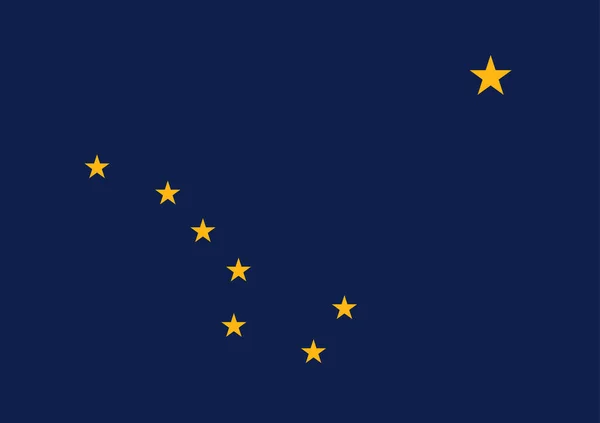 Alaska 'nın yüksek detaylı bayrağı. Alaska eyalet bayrağı, Ulusal Alaska bayrağı. Alaska bayrağı. ABD. Amerika.