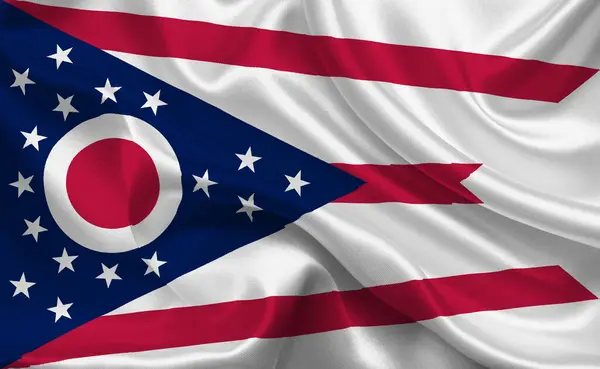 High detailed flag of Ohio. Ohio state flag, National Ohio flag. Flag of state Ohio. USA. America.