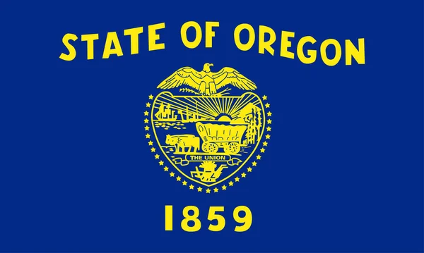 stock image High detailed flag of Oregon. Oregon state flag, National Oregon flag. Flag of state Oregon. USA. America.