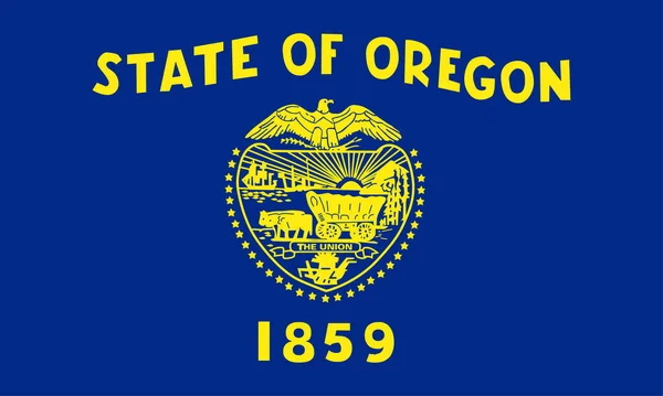 Hög Detaljerad Flagga Oregon Oregon State Flagga National Oregon Flagga — Stockfoto