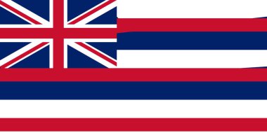 Hawaii 'nin yüksek detaylı bayrağı. Hawaii eyalet bayrağı, Hawaii bayrağı. Hawaii bayrağı. ABD. Amerika.