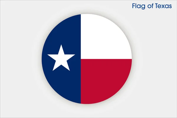 Högt Detaljerad Flagga Texas Texas Statsflagga National Texas Flagga Delstatens — Stock vektor