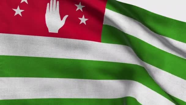 Высокий Детальный Флаг Абхазии Флаг Абхазии Республика Абхазия Render Флаг — стоковое видео