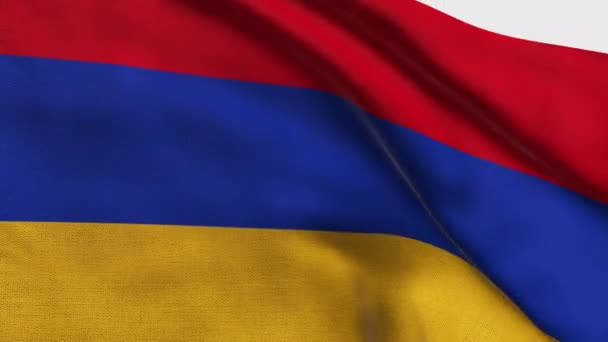 Alta Bandera Detallada Armenia Bandera Nacional Armenia Asia Render Bandera — Vídeos de Stock