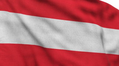 Avusturya bayrağı. Ulusal Avusturya bayrağı. Avrupa. 3B illüstrasyon.