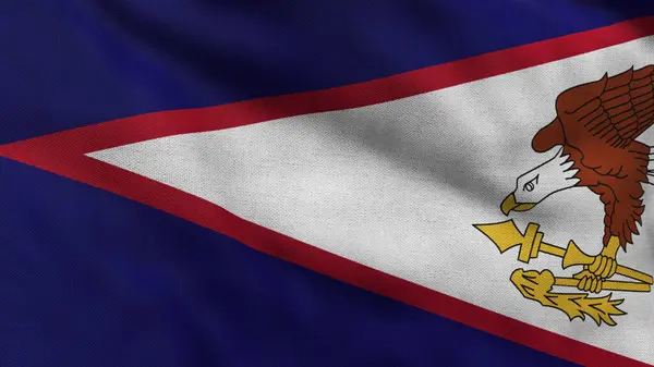 High detailed flag of American Samoa. National American Samoa flag. 3D illustration.