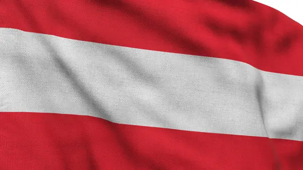 Avusturya bayrağı. Ulusal Avusturya bayrağı. Avrupa. 3B illüstrasyon.
