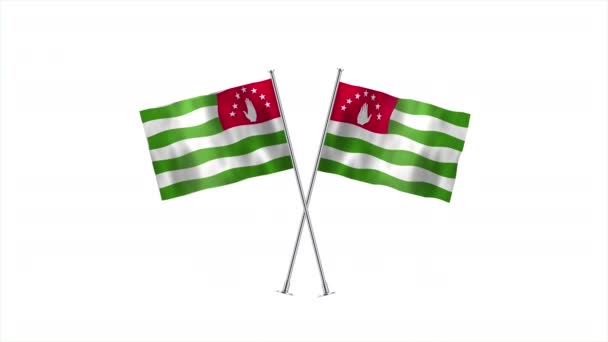 High Detailed Flag Abkhazia National Abkhazia Flag Republic Abkhazia Render — Stock Video