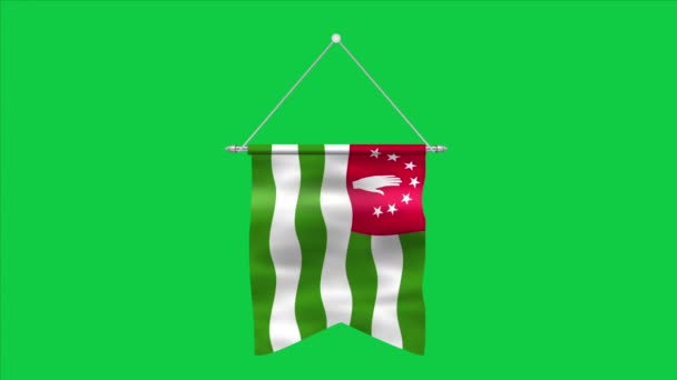 Velmi Podrobná Vlajka Abcházie Národní Vlajka Abcházie Republika Abcházie Vykreslování — Stock video