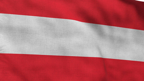 High detailed flag of Austria. National Austria flag. Europe. 3D illustration.