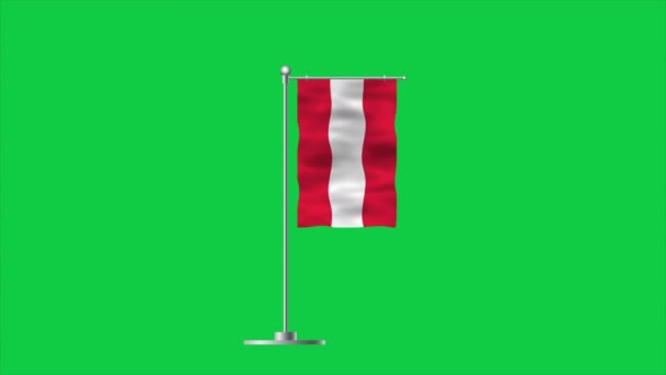Ausztria Nagy Részletességű Zászlója Nemzeti Ausztria Zászló Európába Illusztráció — Stock videók