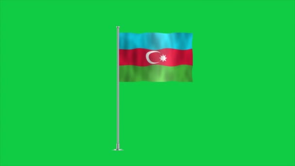 Azerbaycan Yüksek Detaylı Bayrağı Ulusal Azerbaycan Bayrağı Doğu Avrupa Batı — Stok video