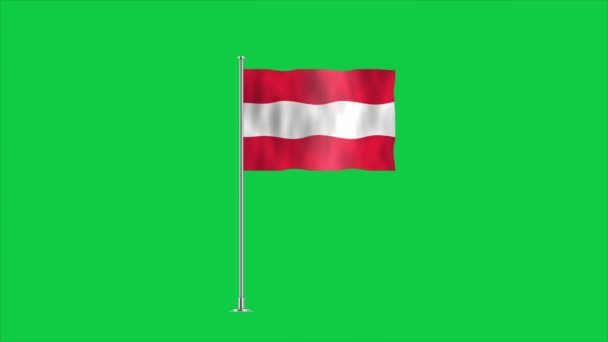 Alta Bandera Detallada Austria Bandera Nacional Austria Europa Ilustración — Vídeos de Stock