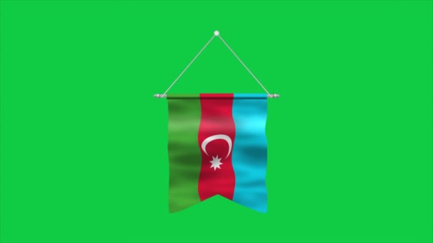 アゼルバイジャンの国旗 アゼルバイジャンの国旗 東ヨーロッパと西アジア 3Dイラスト — ストック動画