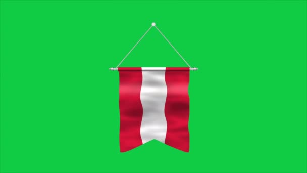 Высокий Детальный Флаг Австрии Флаг Австрии Европе Иллюстрация — стоковое видео