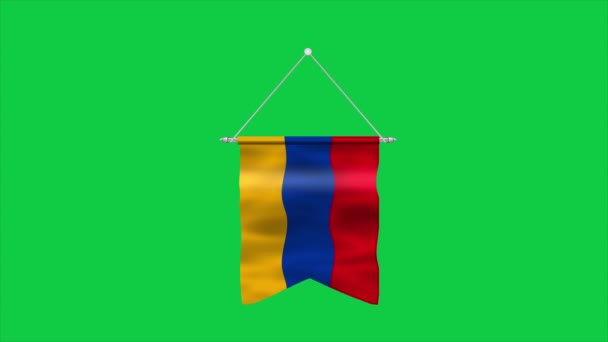 Alta Bandera Detallada Armenia Bandera Nacional Armenia Asia Ilustración — Vídeo de stock