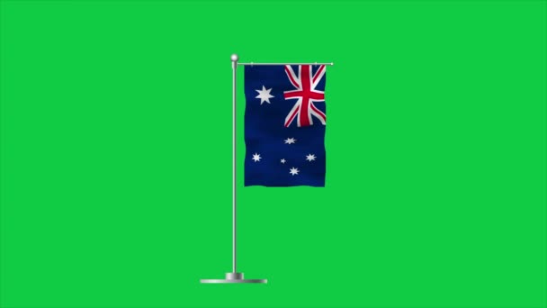 Υψηλή Λεπτομερής Σημαία Της Αυστραλίας Εθνική Σημαία Αυστραλίας Ωκεανία Απεικόνιση — Αρχείο Βίντεο
