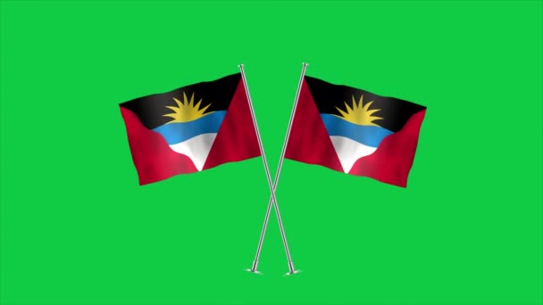 Alta Bandera Detallada Antigua Barbuda Bandera Nacional Antigua Barbuda América — Vídeos de Stock