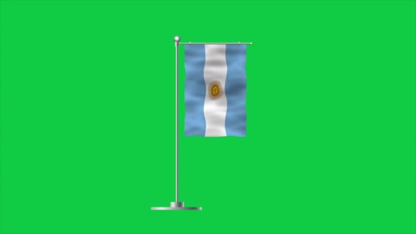 Drapeau Haut Détaillé Argentine Drapeau National Argentin Amérique Sud Illustration — Video