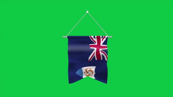 Drapelul Anguilla Drapelul Național Anguilla Ilustrație — Videoclip de stoc
