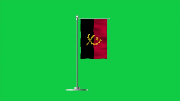 Angolas Flagga Nationell Angolaflagga Afrika Illustration — Stockvideo
