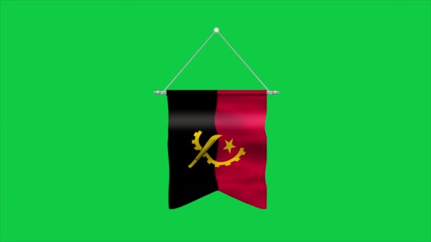 Alta Bandera Detallada Angola Bandera Nacional Angola África Ilustración — Vídeo de stock