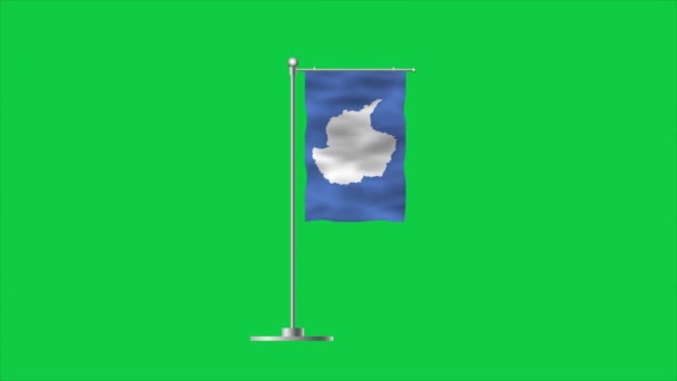 Hoch Detaillierte Flagge Der Antarktis Nationalflagge Der Antarktis Illustration — Stockvideo