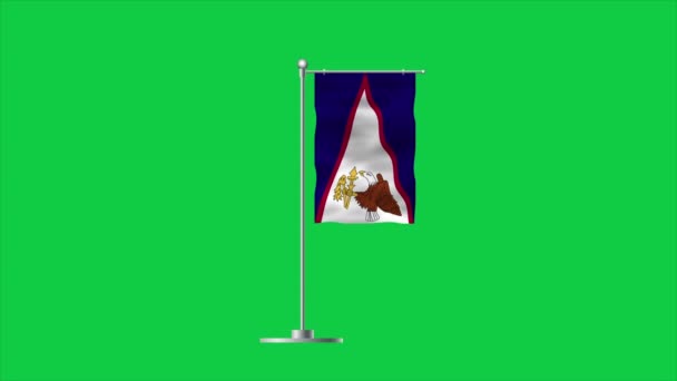 アメリカ領サモアの国旗 アメリカ領サモアの国旗 3Dイラスト — ストック動画