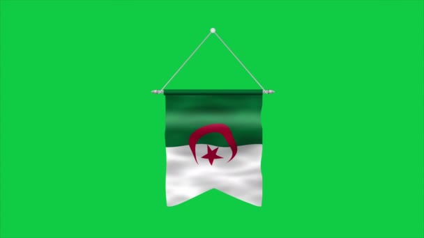 Alta Bandiera Dettagliata Dell Algeria Bandiera Nazionale Algeria Africa Illustrazione — Video Stock