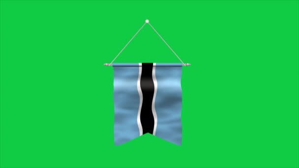 Високий Детальний Прапор Ботсвани Прапор Ботсвани Африка Ілюстрація — стокове відео
