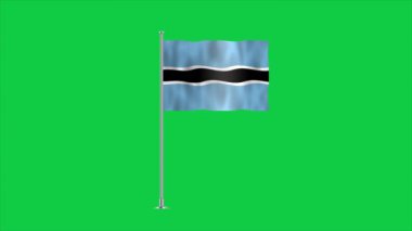 Botswana 'nın yüksek detaylı bayrağı. Ulusal Botswana bayrağı. Afrika. 3B illüstrasyon.