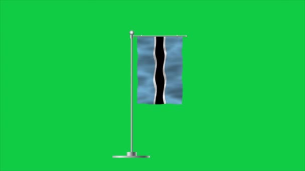Bandiera Dettagliata Del Botswana Bandiera Nazionale Del Botswana Africa Illustrazione — Video Stock