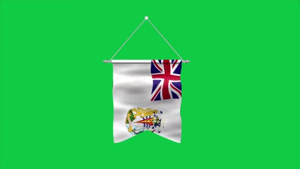 Υψηλή Λεπτομερής Σημαία Της Βρετανικής Ανταρκτικής Επικράτειας Εθνική Σημαία Της — Αρχείο Βίντεο
