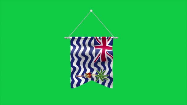 Ngiliz Hint Okyanusu Bölgesi Nin Yüksek Detaylı Bayrağı Ulusal Ngiliz — Stok video