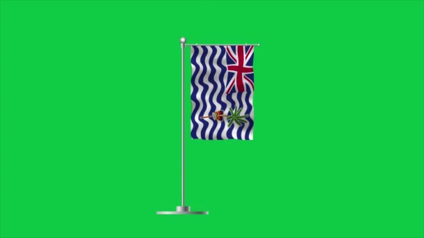 High Detailed Flag British Indian Ocean Territory National British Indian — Stock Video