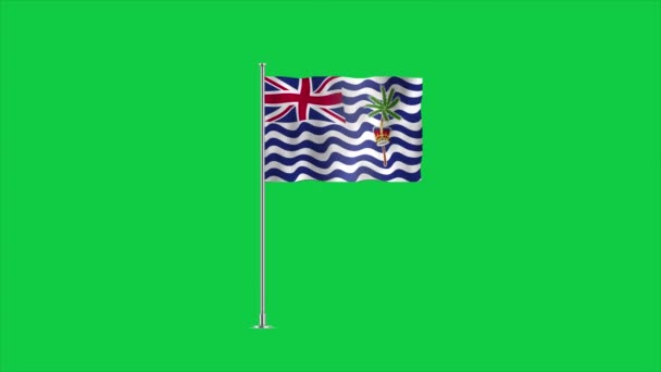 Alta Bandiera Dettagliata Del Territorio Britannico Dell Oceano Indiano Bandiera — Video Stock
