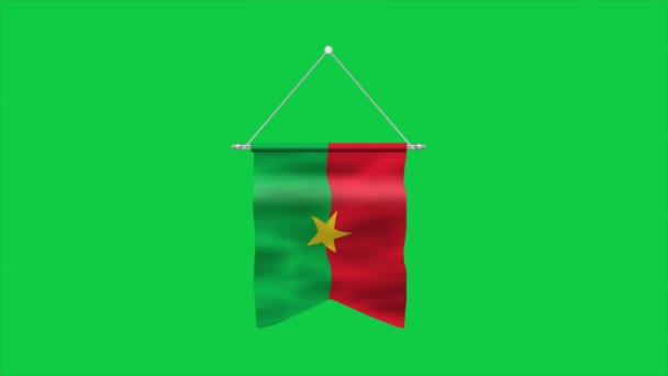 布基纳法索的国旗非常详细 布基纳法索国旗 3D插图 — 图库视频影像