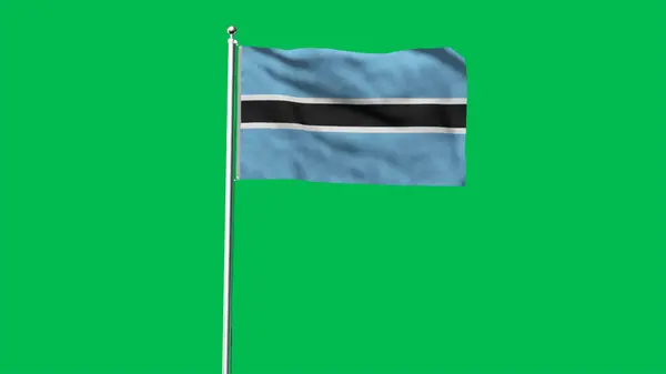 Alta Bandera Detallada Botswana Bandera Nacional Botswana África Render Fondo — Foto de Stock