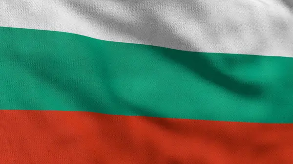 High detailed flag of Bulgaria. National Bulgaria flag. Europe. 3D Render.
