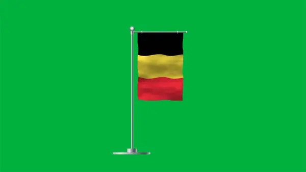 High detailed flag of Belgium. National Belgium flag. Europe. 3D illustration.
