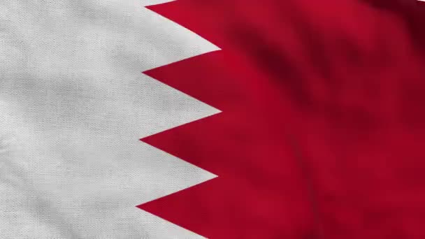 Wysoko Szczegółowa Flaga Bahrajnu Flaga Bahrajnu Azję Renderowanie — Wideo stockowe
