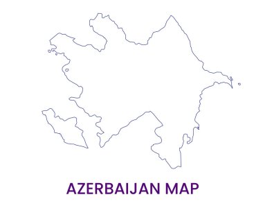 Azerbaycan 'ın yüksek detaylı haritası. Azerbaycan 'ın ana haritası. Avrupa